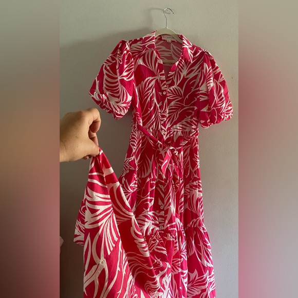 NWOT Elegant Pink Floral Maxi Dress  size S new without tags - Picture 5 of 9